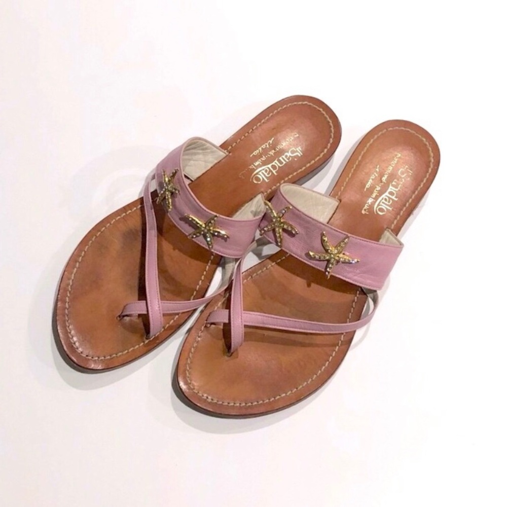 il Sandalo Porto Rotondo-Palm Beach Italia Leather Sandals Size 7